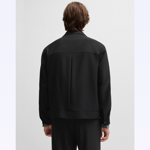 Hugo Boss Men’s Modern Fit Jacket In Black Stretch Twill - Picture 2 of 9